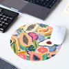 Circular Mouse Pad Tropical Fruit Leaf Non-Slip Rubber Base Desktop Mousepad Desk Accessories Office Rug Computer Desk Mat