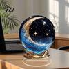 Unique Gift for Friends Moon Star/Fairy Crystal Ball Ornament, Decorative Acrylic Sphere Bedroom Living Aesthetic Accents Room Desk Decor, Exquisite