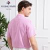 Мужская классическая полосатая рубашка с коротким рукавом в стиле business casual