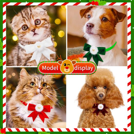 Ошейник для домашних животных с бантом, регулируемый, не выцветающий, приятный для кожи, яркий цвет, износостойкое платье