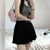Черная плиссированная юбка-шорты для женщин, корейская летняя сексуальная мини-юбка с высокой талией, повседневные универсальные шорты А-силуэта