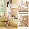 Многофункциональная телескопическая А-образная лестница из углеродистой стали двойного назначения и складная комнатная вешалка для одежды
