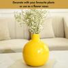Металлическая ваза для цветов для домашнего декора | Предмет декора для гостиной, офиса | Настольный декоративный цветочный горшок для подарка | (Цветы не включены)