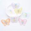 10Pcs 42*34mm Patches Exquisite Embroidered Butterfly for DIY Headwear Hair Clips Decor Clothes Hat Shoes Accessories
