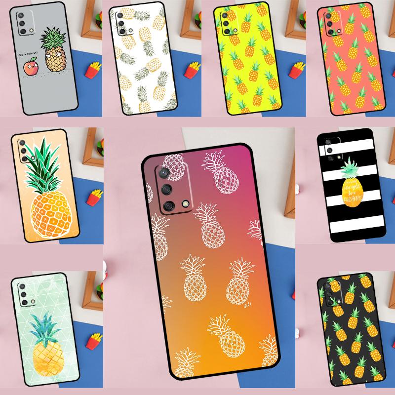 Summer Fruit Pineapple Case For Oppo A38 A18 A58 A78 A98 A79 A40 A60 A80 A16 A76 A96 A15 A74 A94 A54 A77 A17 Cover