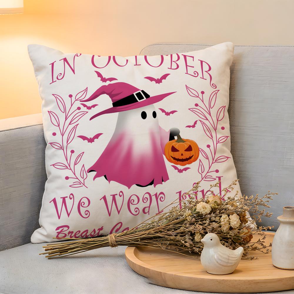 Cushion Cover Linen SkinFriendly Soft Decorative Case For Sofa Home Decor Anime Halloween Pillow cover