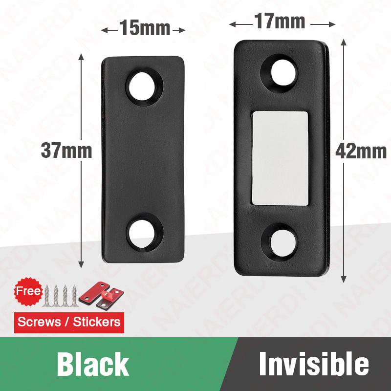 NAIERDI 5 Pieces Magnetic Cabinet Door Catch Stainless Steel Drawer Cabinet Catches Door Latch for Kitchen Cupboard Closet