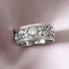 Кольцо Retro Hollow Flower Zircon Ring - универсальное женское ювелирное украшение