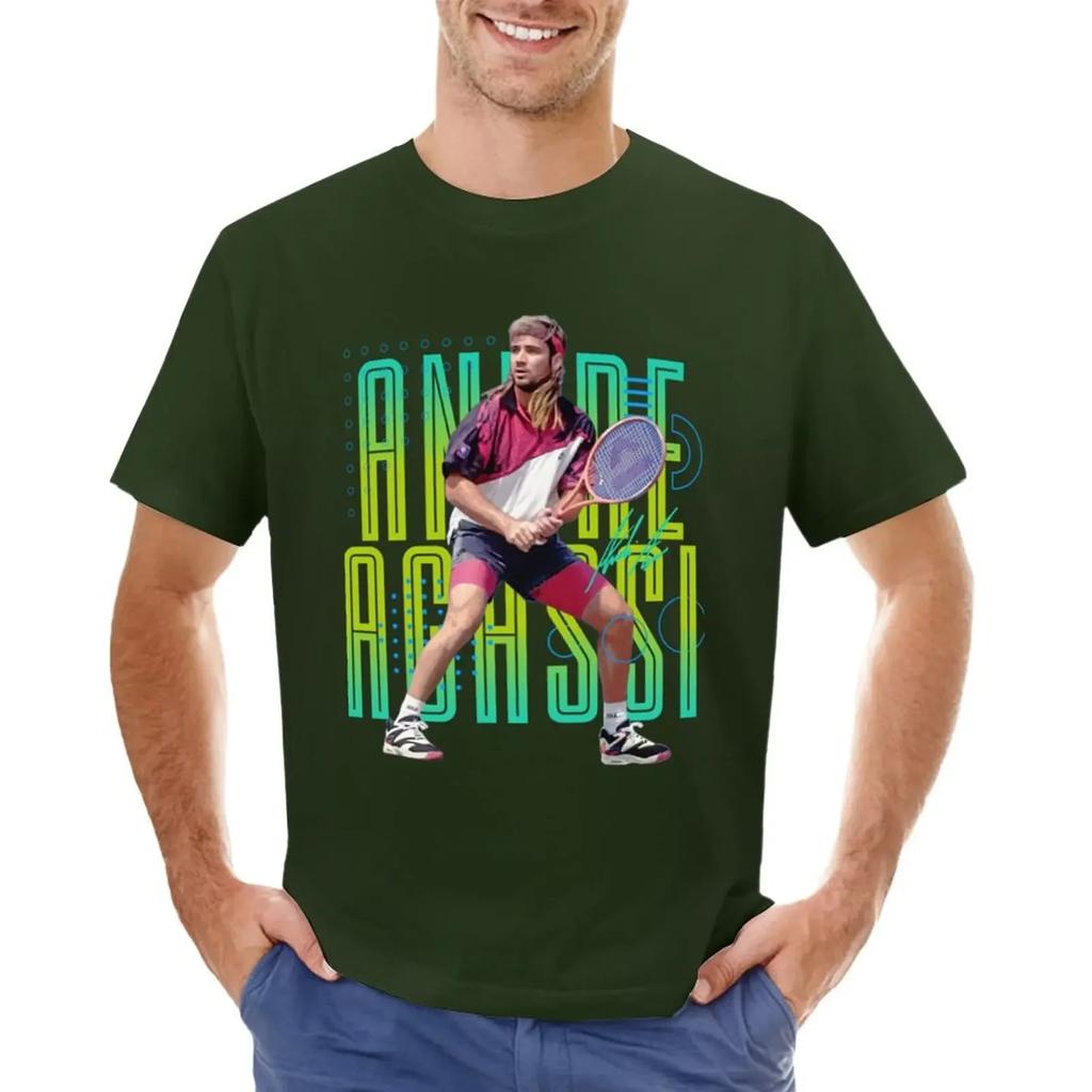 Andre Agassi 90's T-shirt edition customizeds customs design your own black t-shirts for