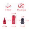 Racing Composite Nut Anti Theft Alloy Aluminum Lock Wheel Lug Nut Bolt With Spikes 80mm