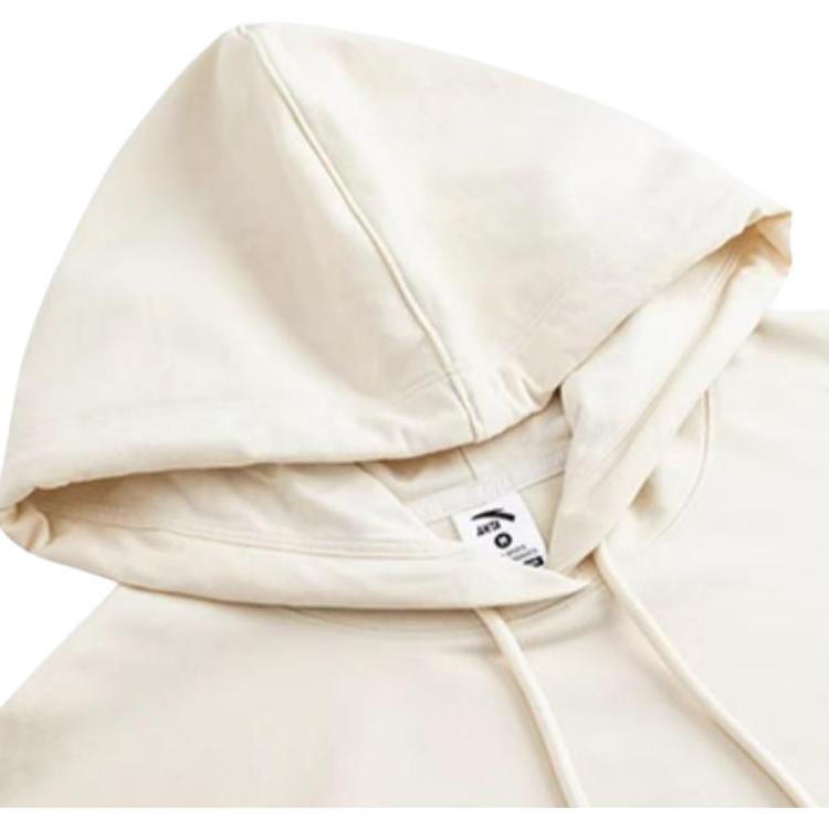 Anta Удобная повседневная свободная толстовка с капюшоном и принтом букв, женские топы Stone-White 162438705-1