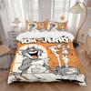 3pcs Happy Tom & Jerry Printed Bedding Set, Soft and Comfortable Quilt Cover for Bedroom, Guest Room (1 Duvet Cover + 2 Pillowcases, Pillow Core Not I