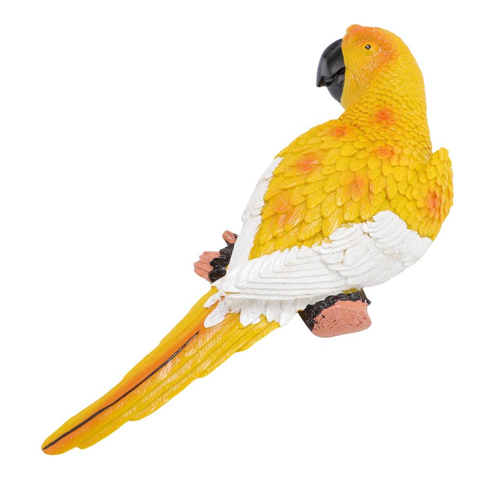 Parrot Wall Decoration Realistic High Strength Resin Flat Back Design Hanging Parrot Decor for Garden