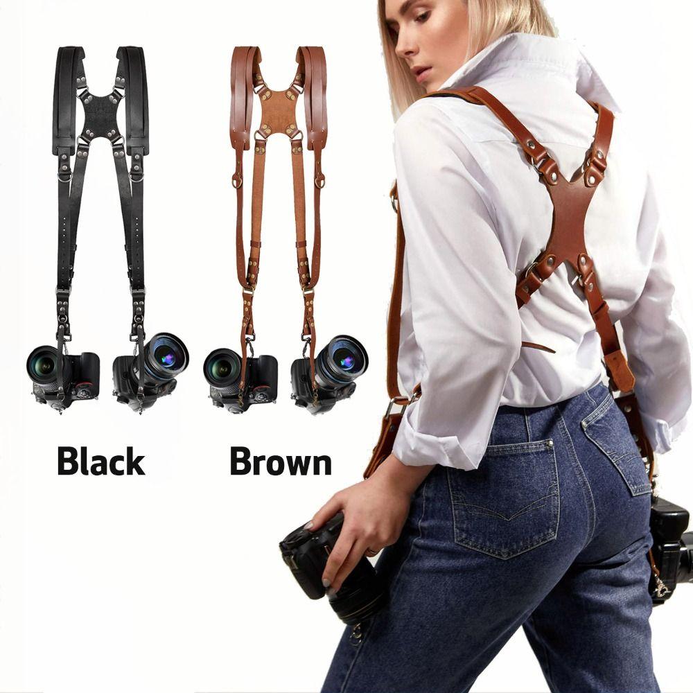 Universal Fit Double Shoulder Strap Adjustable Camera Dual Shoulder Strap Outdoor Photography