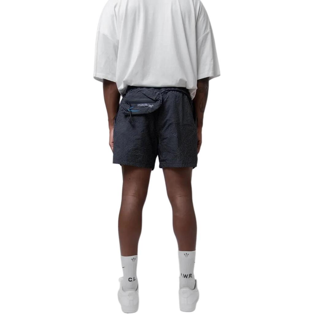 Nike X Off-White с металлической вышивкой, водонепроницаемые шорты на шнурке, мужские брюки, черные DN1703-010