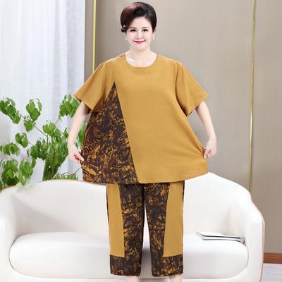 Большие размеры 2XL-7XL, комплекты из двух предметов, женские наряды, летняя новая элегантная летняя одежда для женщин, комплекты с широкими брюками, повседневные блузки оверсайз