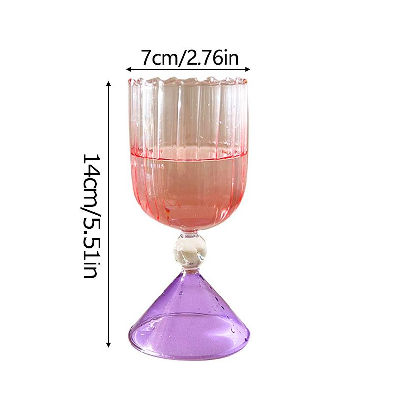 Gradient Champagne Glass Cup Irregular Wine Glass Water Sensing Cup