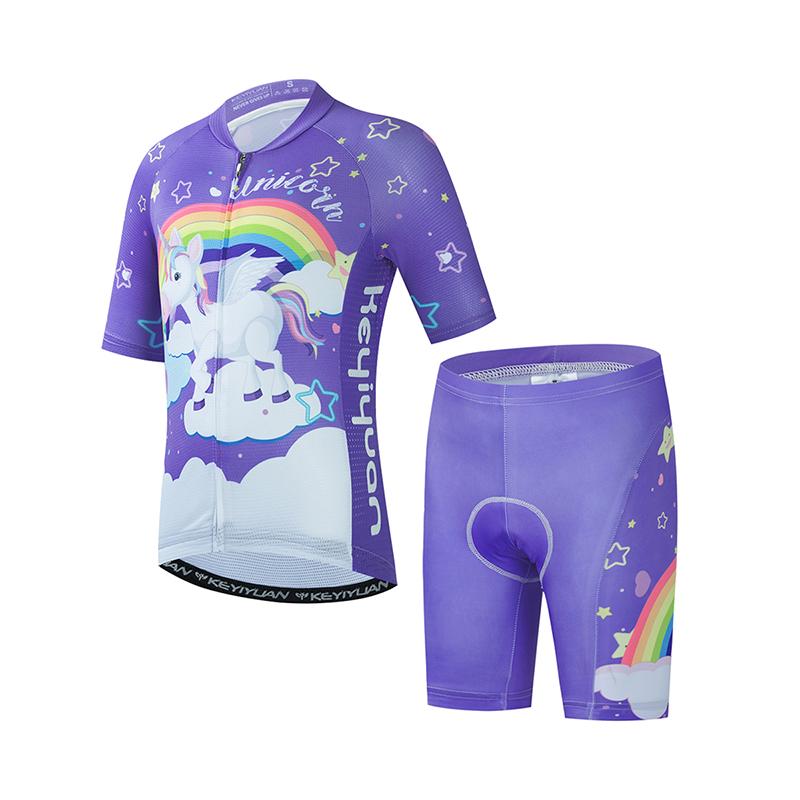 2026 Summer Short Sleeved Breathable Cycling Suit Set Boy Girl Short Sleeve MTB Cycle Clothing Suit Child Bicycle Wear Abbigliamento Ciclismo