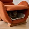 Designer Lounge Chair in Whale Shark Look, Pet-Friendly Lounge Chair, Offers Cats And Small Dogs A Place To Retreat, Anti-Cat Scratch Fabric, Single