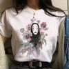 Studio Ghibli Spirited Away Hayao Miyazaki Kawaii Print T -Shirt Women Harajuku Aesthetic Tshirt White Tops Anime Female T Shirt