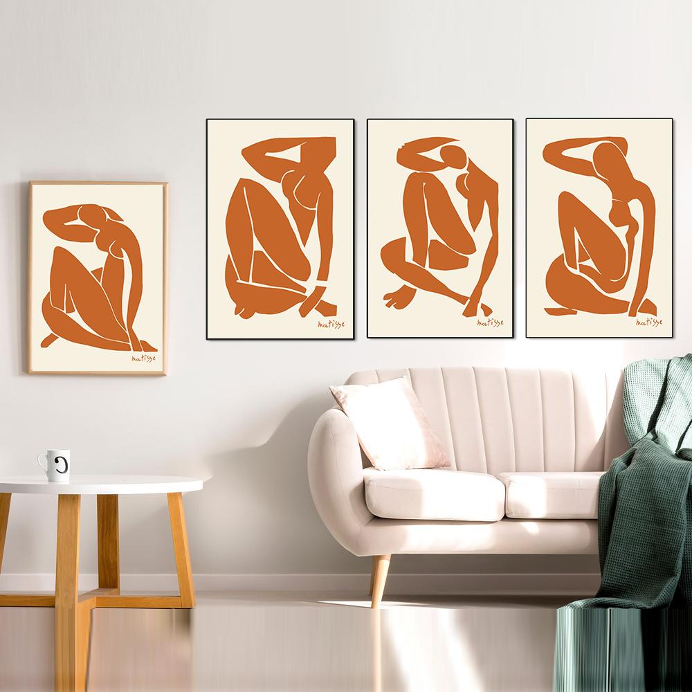 Henri Matisse Pink Blue Nude Posters Vintage Wall Art Canvas Painting Abstract Sexy Body Print Pictures For Living Room Decor