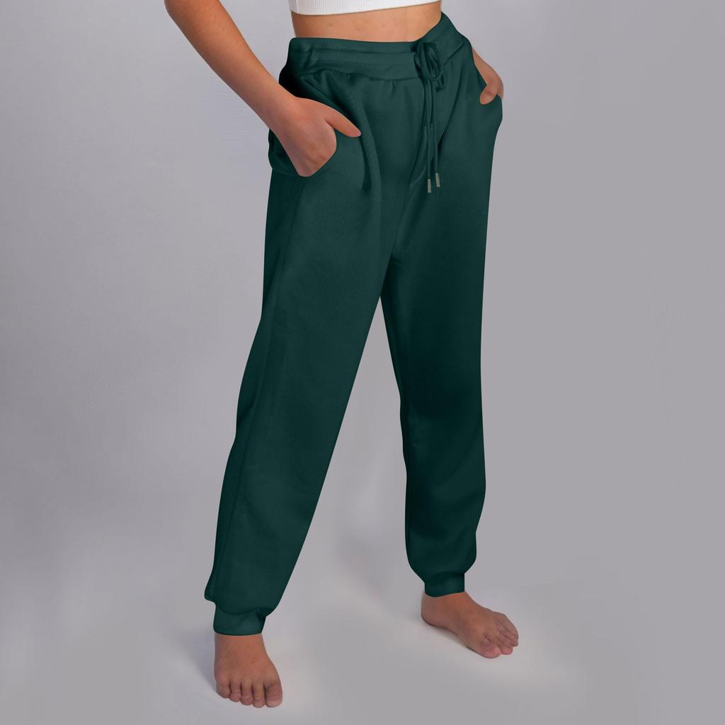 Women's Casual Pants High-waisted Belted Jogging Pants With Pockets