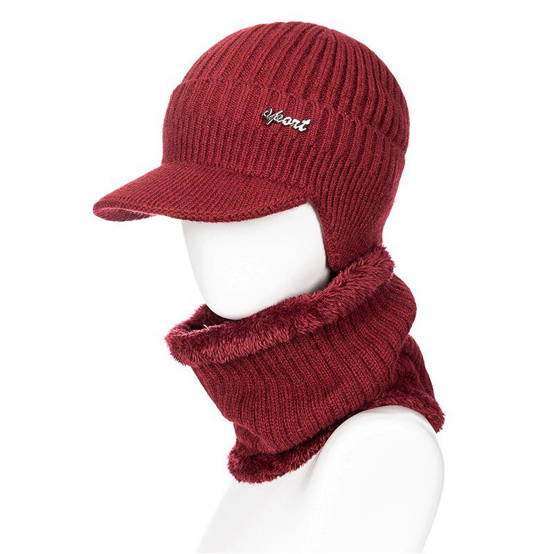 Новые зимние шапки на меховой подкладке, стильный теплый вязаный комплект, шапки для мужчин и женщин, классическая вязаная шапка, уличные наушники, шапки