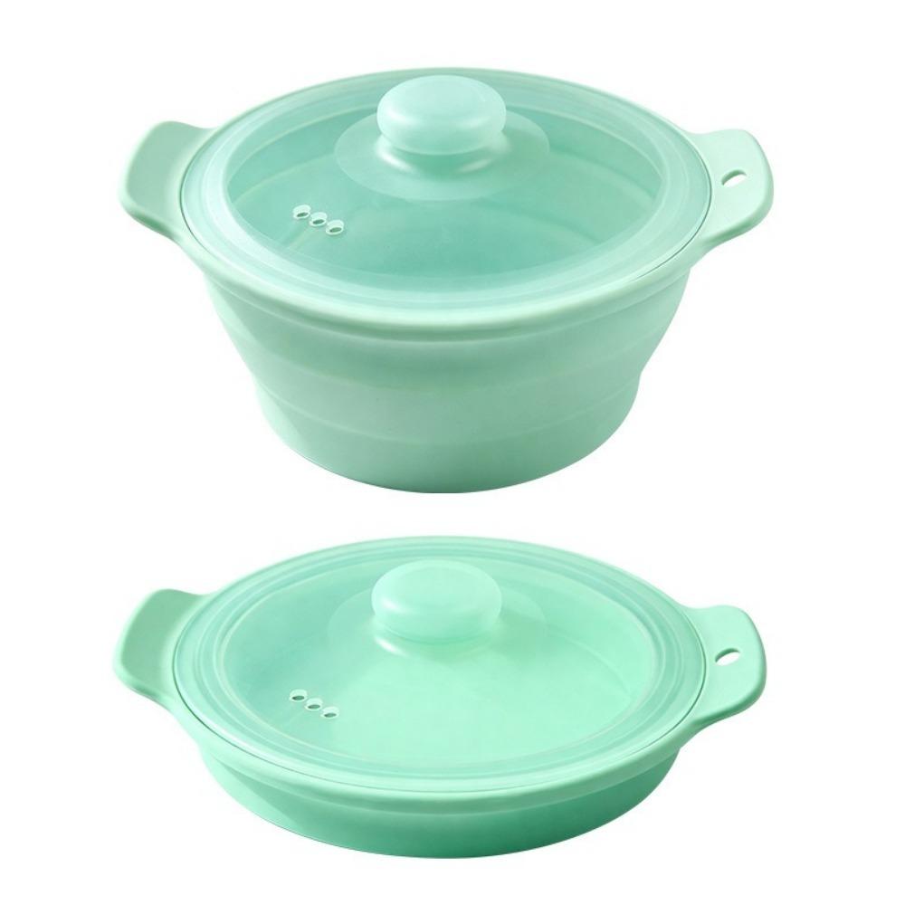 Heat-resistant Silicone Steamer Foldable Microwave Steamer Bowl Steamed Vegetable