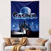 Casper the Friendly Ghost Cartoon Tapestry Wall Hanging, Cute Ghost Movie Art, Funny Wall Decor for Bedroom Living Room Kids Room