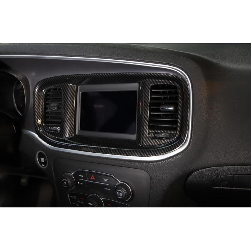 Car Dashboard Navigation Screen Panel Decoration Cover Trim Stickers for Dodge Charger 2015-2022 Interior Mouldings