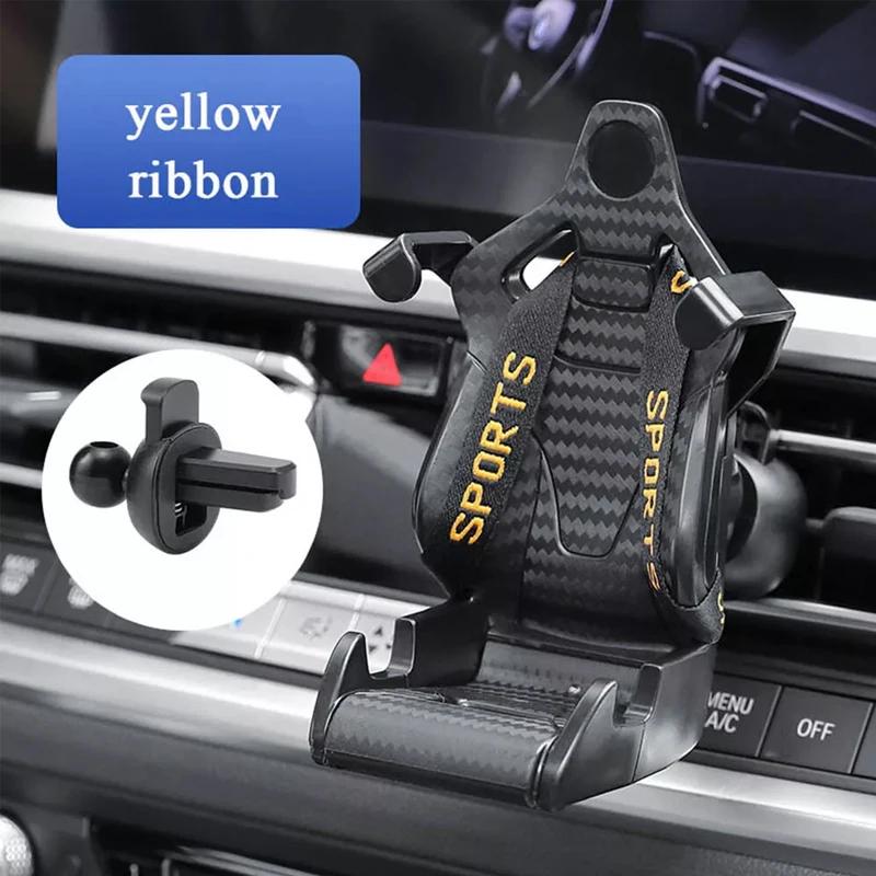 Универсальный держатель для мобильного телефона в стиле сиденья, автомобильный держатель AirVent Clip Mount, держатель для гоночного автомобиля, держатель для сиденья Air Design Navigation