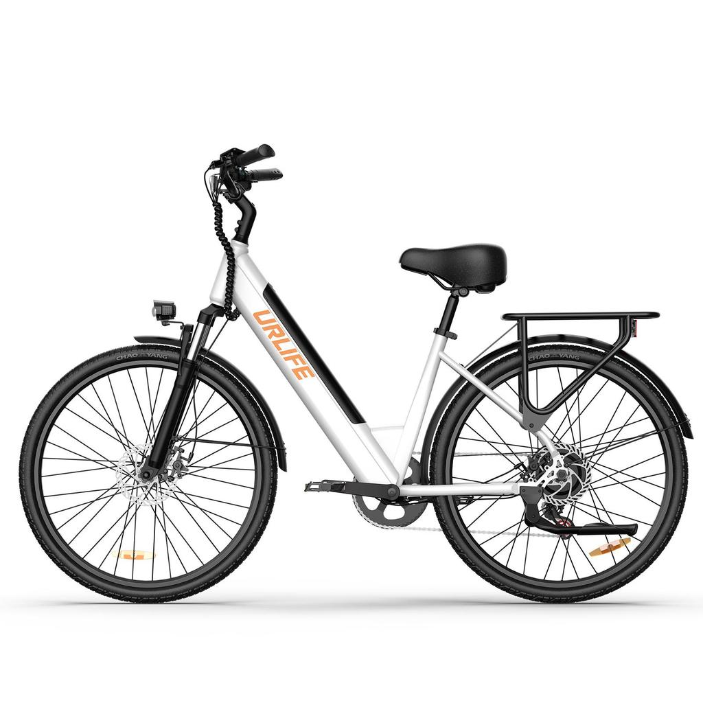 URLIFE E26 Urban Commuting E-Bike With TowSeat 36V13Ah Battery 350W Motor Eiectric Bike 26 Inch City Fat Tire Electric Bicycle