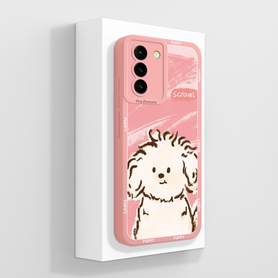 For Samsung S21 FE Plus Ultra Phone Case Aesthetic Soft Liquid Silicone Back Cover For Galaxy S 21 Full Protection Funda Bumper