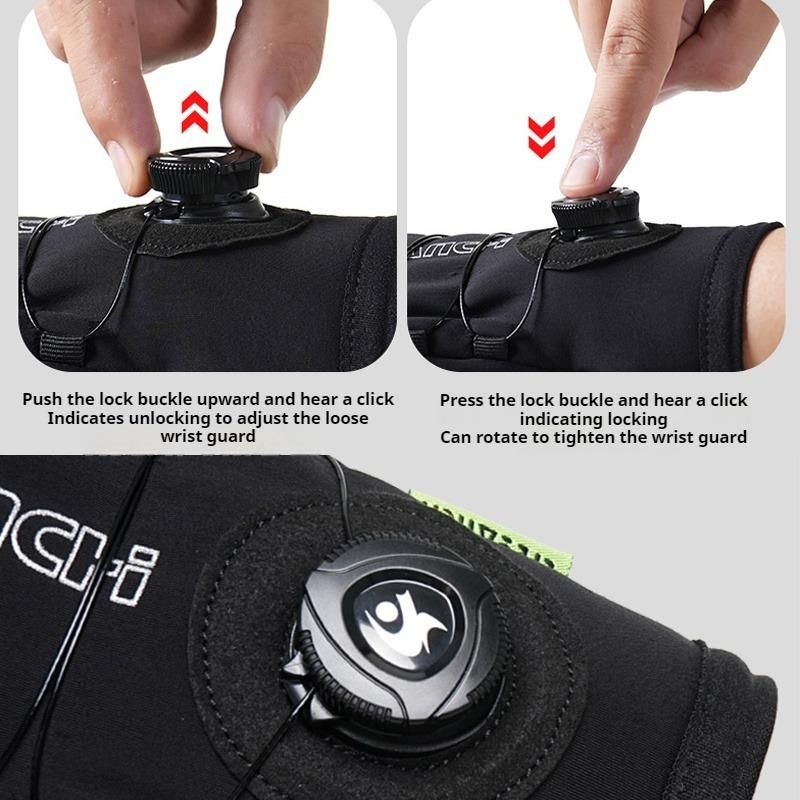 Мужские и женские зимние теплые перчатки - толстые, ветрозащитные и водонепроницаемые спортивные перчатки - перчатки для катания на лыжах и велосипеде