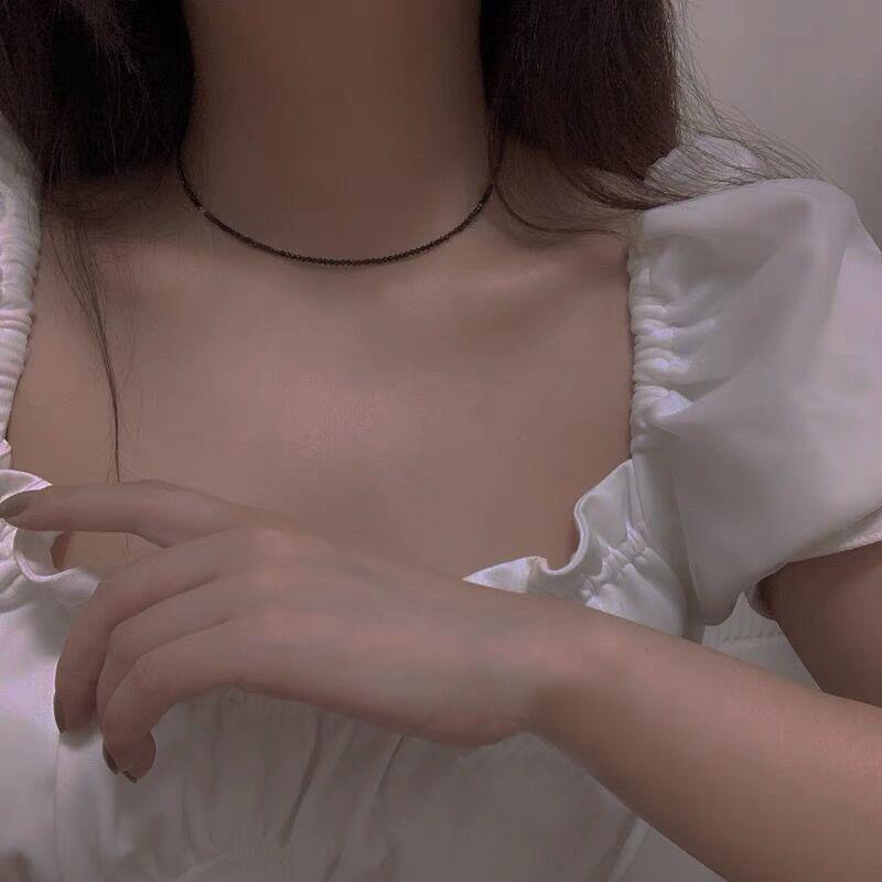 Женщины черный кристалл ключицы колье ожерелье кулон ювелирные изделия подарок