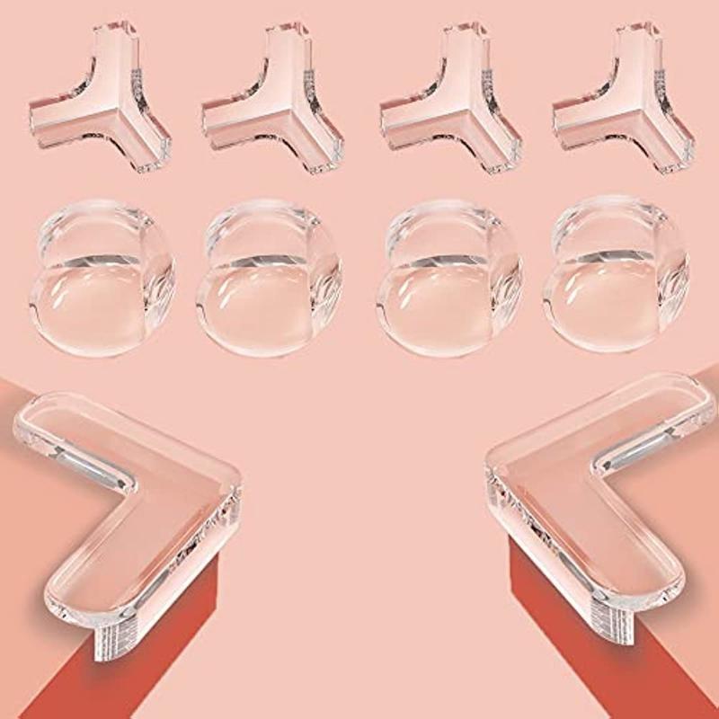 8 PCS Baby Clear Edge Protectors, Furniture Corner Guards and Edge Safety Liners - For Protecting Sharp Corners and Table Edges