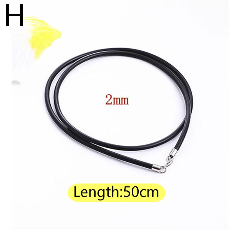 Черный резиновый кожаный веревочный колье/ожерелье с застежкой-лобстером, пряжкой, шнуром, DIY ювелирные аксессуары