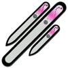A Set of 3 Glass Nail Files with Crystals WAC-BMS