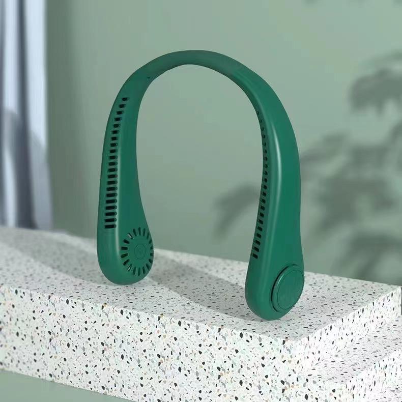 Бесшумный цифровой шейный вентилятор: Безлопастной, Перезаряжаемый через USB, Многоскоростной, Компактный дизайн для занятий спортом на открытом воздухе