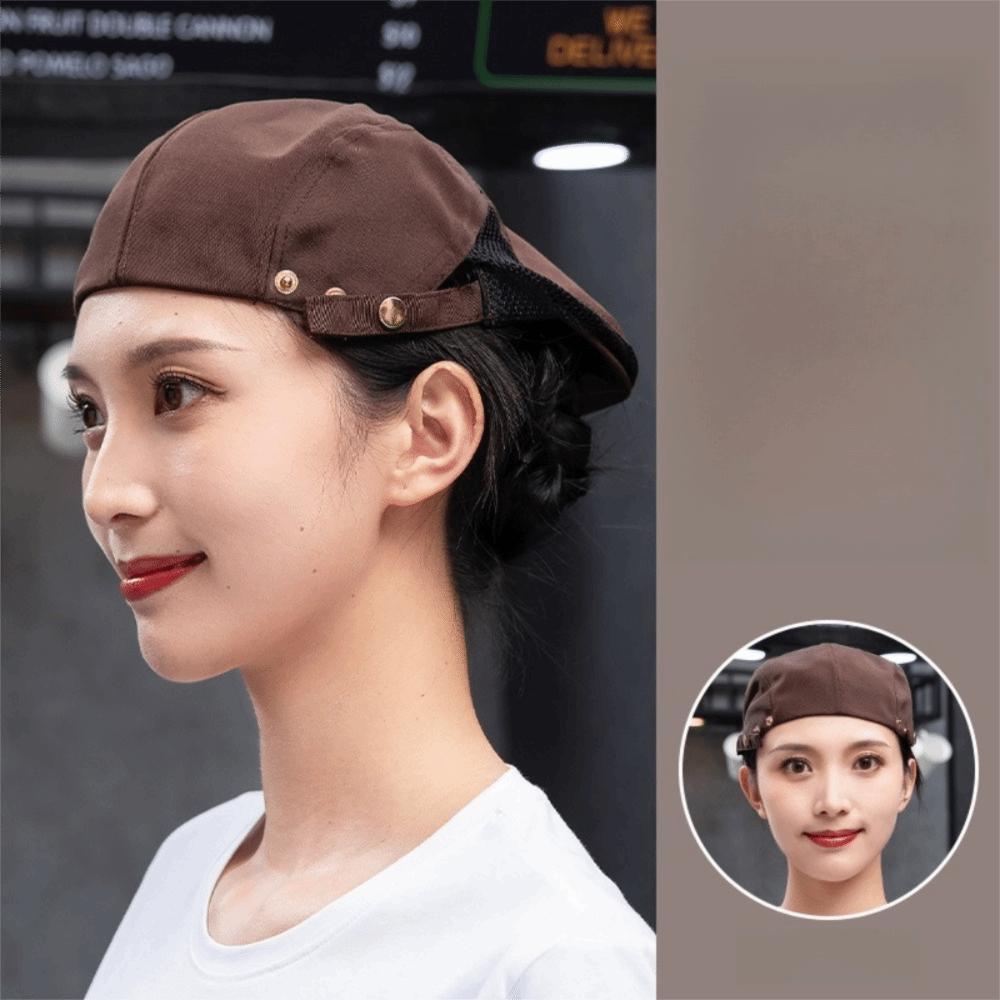 Breathable Service Cap Oil-resistant Mesh Hat Beret Hat  Restaurant BBQ Restaurant Kitchen