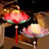 2026 Mid-Autumn Festival Lantern Handheld Paper Lotus Flower DIY Lantern Material Kit Glowing Festival Lantern Lotus Light Decor