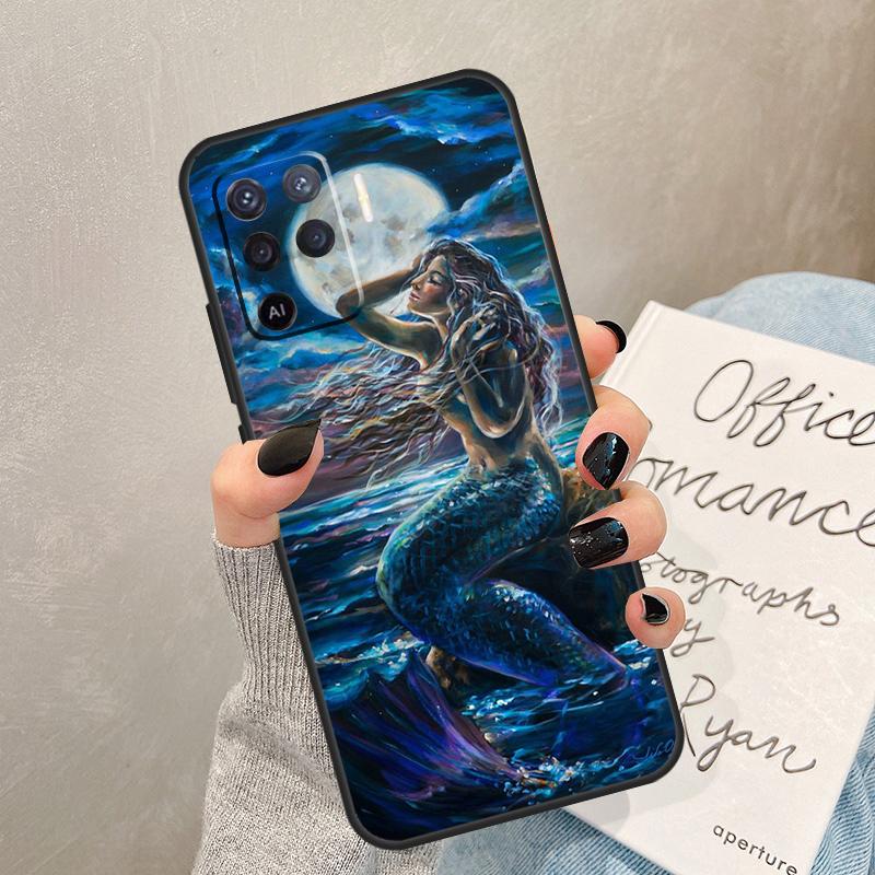 Чехол 'Русалка' для Oppo A40 A60 A80 A78 A38 A18 A98 A58 A96 A76 A16 A94 A74 A54 A15 A17 A57 A77 A5 Pro