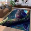 3D Cute Owl Eagle Birds Cartoon Carpet Rug for Bedroom Living Room Home Sofa Decoration,Children Game Large Decor Floor Mat Gift