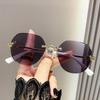 Фотохромные очки для чтения без оправы, модные очки для чтения с обрезанными краями, анти-синий свет, очки для дальнего зрения с высокой четкостью