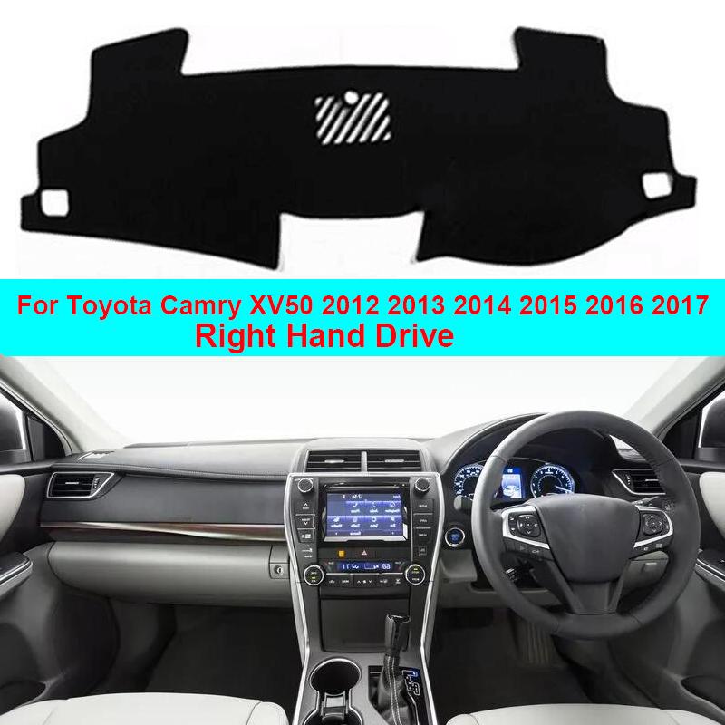 2 Layers Car Inner Dashboard Cover Dash mat Carpet Cape For Toyota Camry XV50 2012 2013 2014 2015 2016 2017 LHD RHD Sun Shade