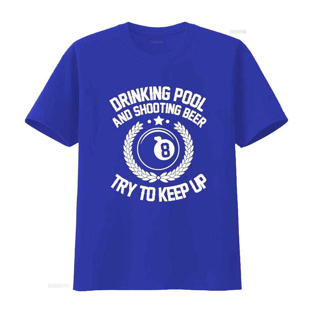 Drinking Pool and Shooting beer Funny Billiards gift present T Shirt vintage Washed Stylish Slightly Soft Top For Everyday Wear