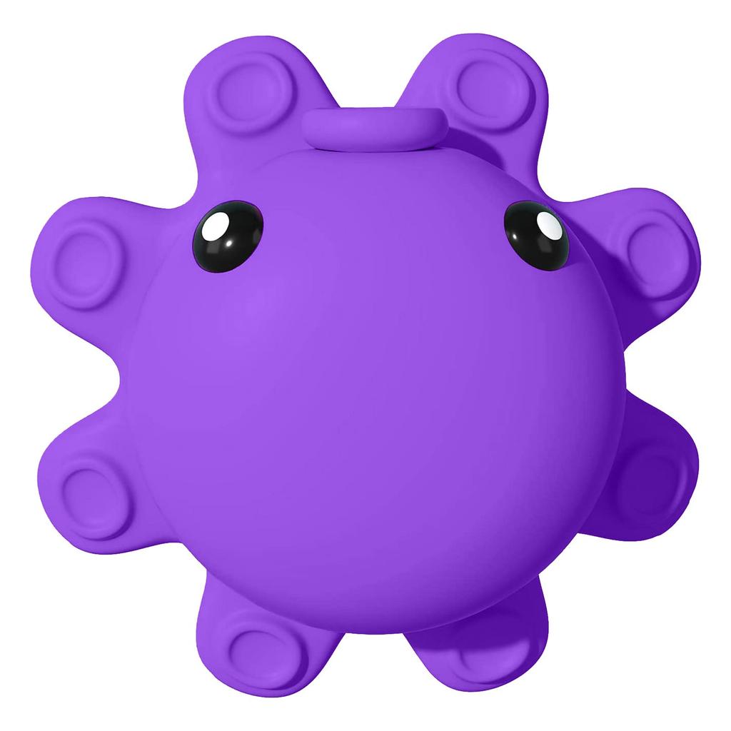 Silicone Sun Shaped Sensory Fidget Toy with Suction Cups for Baby and Toddler Tactile Exploration Teething and Bath Play
