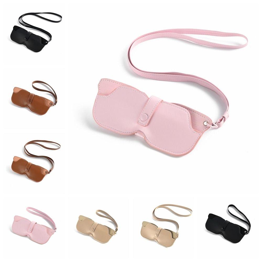 Portable Sunglasses Storage Clip Solid Color Eyeglasses Case  Sunglasses Pouch