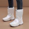 Уличные зимние бархатные сноубутсы женские водонепроницаемые и нескользящие на плоской подошве теплые большие хлопковые ботинки сноубутсы дождь и снег