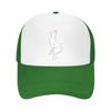 Minimal Elegant Sitting Cat Outline Mesh Baseball Cap Casual Hat Outdoor  For Womens Unisex FeUnisex